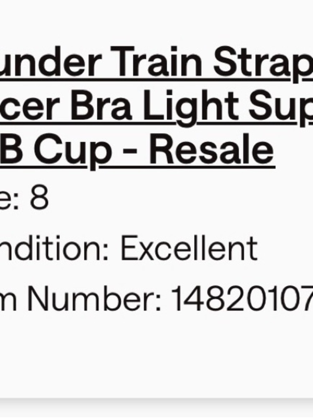 EUC Lululemon Wunder Train Strappy 8 - Picture 4 of 4